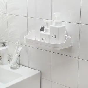 Taizhou fábrica adhesiva ducha estante de almacenamiento de baño estante de almacenamiento de Essentials de ducha de champú organizador de almacenamiento