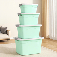 Conteneurs en plastique PP durables pour la maison, petits, avec couvercle, pour ranger les articles divers, les vêtements, les jouets, boîtes et bacs de rangement colorés