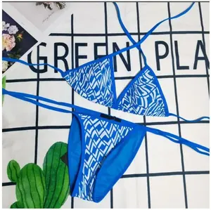 Trajes de Baño de Verano 2026, Nuevo Bikini de Moda para Mujer, Estampado Personalizado, con Tirantes Ajustables <span class=keywords><strong>y</strong></span> Abertura en la Espalda - Product Image 4