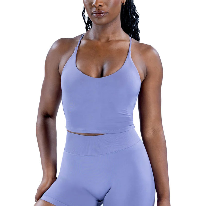 For Breathable Spandex/Nylon High-Elastic Tight-Fit Women's Tank Top for Yoga & Sports Fitness