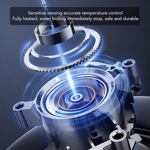 Hervidor Eléctrico Portátil de Acero Inoxidable con Calentamiento Rápido, Apagado Automático y Control de Temperatura para Uso Doméstico - Product Image 2