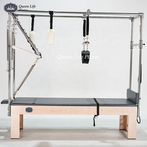 Queenlife Cadillac Tower Reformer Pilates Machine pour l'entraînement du tronc et du corps avec Jump Board, Box et ressorts pour le yoga et la physiothérapie - Product Image 2