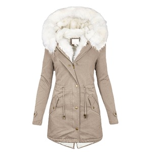 Offre Spéciale hiver mode femmes épais rembourré à capuche vestes couleur unie vers le bas coton veste à capuche Parka <span class=keywords><strong>manteau</strong></span> - Product Image 2