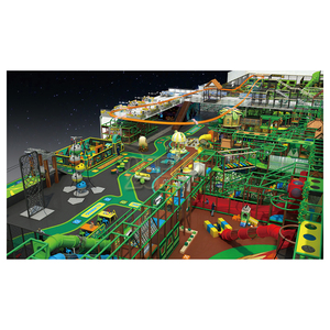 Su misura commerciale grande tema della giungla per bambini parco divertimenti parco giochi al coperto giungla palestra con struttura di gioco, giochi di avventura - Product Image 1