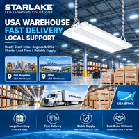 Starlake LHB06 pour éclairage industriel High Bay, stock US, 165W-500W, CCT sélectionnable, gradation 0-10V, pour éclairage industriel DLC Premium IP20