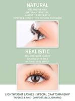 10 paires de faux cils synthétiques 3D multicouches de 25 mm, faits à la main, naturels, denses et bouclés