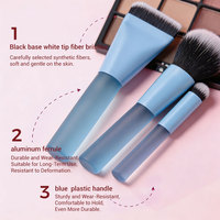Ensemble de 3 pinceaux de maquillage sans cruauté animale, fabricant de mini-pinceaux synthétiques pour fond de teint, blush et anticernes, outils professionnels