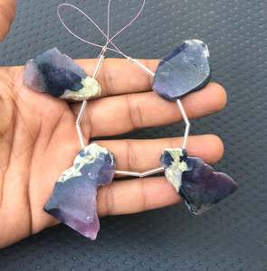 Colección de 4 piezas de piedras preciosas multiturmalinas en bruto pulidas a mano, forma desigual, corte de estilo rugoso Natural para joyería, piedras preciosas sueltas - Product Image 2