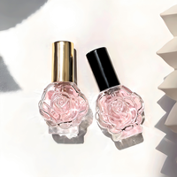 Flacon de parfum rechargeable de luxe en forme de rose de 10 ml, flacon en verre transparent vide, mini atomiseur de voyage pour femmes, emballage cosmétique fantaisie