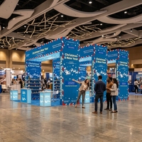 Stand d'exposition portable en aluminium avec arche rétroéclairée 20x30 pieds
