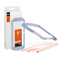 Protection d'écran en verre trempé pour téléphone, luxe, transparente, 9H, sans poussière, installation facile, applicateur, pour Samsung S24 S25 S26 Plus ultra