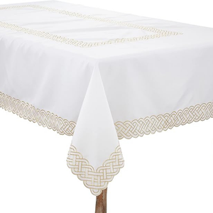 Fabricant direct Nappes en lin brodées personnalisées Rectangle et nappe ronde Dentelle Tassel-Technique tissée en gros - Product Image 4