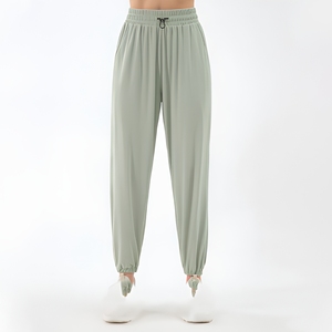 Custom Light Green Women High Waist <b>Harem</b> Pull On <b>Trousers</b> Relaxed Fit Cuffed Ankle Casual Pants Wholesale Clothing USA UK EU - Product Image 1