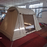 Tente Safari de luxe toutes saisons personnalisée en usine grande famille Glamping gonflable pour voyage à domicile Camping tissu en coton deux