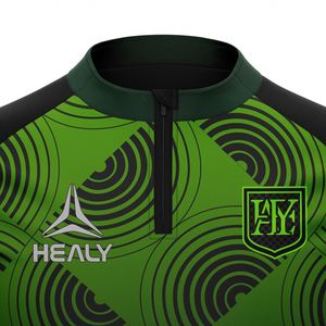 Chaqueta de fútbol personalizable con bloques de color, media cremallera, ligera y transpirable de malla para equipos deportivos de maternidad - Product Image 3