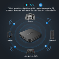 Topleo Smart Android TV Box dengan Sertifikasi RTC Quad Core WiFi6 OTT Streaming Player Custom 4K UHD Android TV Box