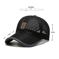 Parche de cuero personalizado Logo Hombres Mujeres Deportes al aire libre Malla Correr Sombrero Red transpirable Gorra de béisbol al aire libre para el verano