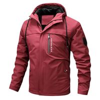 Veste d'extérieur épaisse pour homme, 6 couleurs, vente en gros, automne-hiver, coupe-vent, imperméable, respirante, chaude, avec poches, doublure polaire