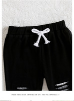 Ensemble deux pièces pour bébés garçons automne-hiver : Manteau à capuche en coton à carreaux contrastants et pantalon à boutons-pression