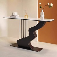 Table console moderne en métal, style crème, luxe léger, créative, pour salon, mobilier de maison, entrée, couloir, motif artistique, Woerfu