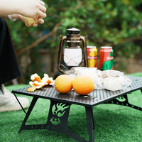 Table de camping portable en métal, petite table pliante pour le camping, table d'appoint pour la randonnée en plein air, barbecue, table de pique-nique légère et pliable
