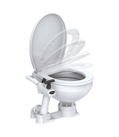 SEA FLO 12v 24v pompe de toilette marine manuelle remplacement bol en céramique toilette de bateau système marin pompe de chasse d'eau pour conteneur maison wc