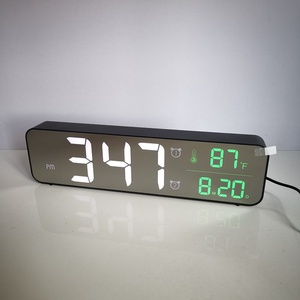Đồng Hồ Báo Thức Màn Hình LED Kỹ Thuật Số, Đồng Hồ Treo Tường Cỡ Lớn Với Ngày Và Nhiệt Độ Với Bảng Gương, Có Hai Màu - Product Image 1