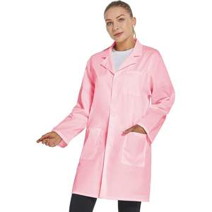 Bata de Laboratorio Profesional Personalizada VOGRYE para Mujer, Manga Larga, Unisex, Ropa de Trabajo de Poliéster Cómoda, Detección de Agujas - Product Image 1
