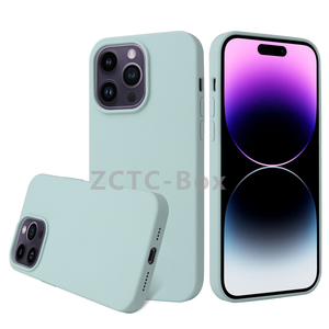 Ốp Điện Thoại Bảo Vệ Chống Sốc Silicon Mềm Lỏng Logo Màu Tùy Chỉnh Chính Hãng Cho <span class=keywords><strong>iPhone</strong></span> 14 Pro Max Ốp Điện Thoại - Product Image 1