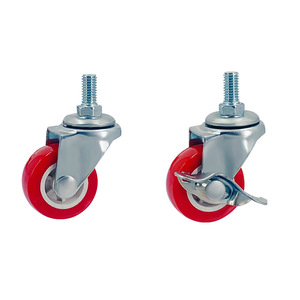 Roulettes pivotantes rouges pour meubles, petits supports de pot de fleurs, étagères de rangement - Product Image 4