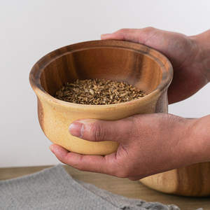 Bol de rangement pour fruits en bois Xiangsi fabriqué en usine avec couvercle, design rétro, moulage intégré pour fruits secs, collations, nouilles instantanées - Product Image 3