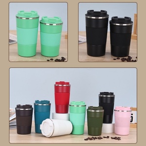 Tasse à café isolée de 380ml avec revêtement en céramique Tasse de voyage à café anti-éclaboussures avec couvercle Tasse thermos pour café chaud/glace Thé Bière - Product Image 6