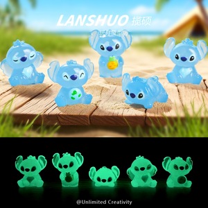 <b>Rainbow</b> <b>Candy</b> Diy Creative Studio Stitch Figurine Glow In Dark Resin Craft Keychain Pendant Art Collectible - Product Image 5