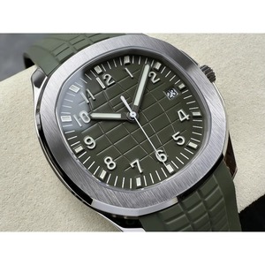 Reloj mecánico impermeable de súper calidad, 42 mm, movimiento de fábrica 330, esfera verde 5167, reloj de buceo con correa verde, 120 g - Product Image 1