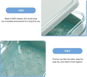 Creative Luxury Household Travel Soap Storage Box Double-Layer Plastic Soap <b>Rack</b> with Light Opening Wall <b>Shelves</b> Bathroom Toilet - Product Image 4