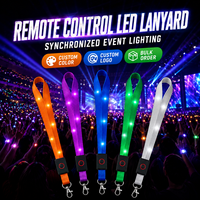 Longstargift – Lanière LED promotionnelle en nylon souple à changement de couleur contrôlé par RF, pour branding d'entreprise, commandes en gros et fournisseur de conférences