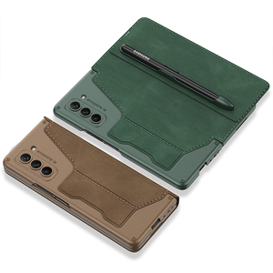 Étui pliable en cuir GKK pour <span class=keywords><strong>Samsung</strong></span> <span class=keywords><strong>Galaxy</strong></span> <span class=keywords><strong>Z</strong></span> <span class=keywords><strong>Fold</strong></span> 7 6 5 4 <span class=keywords><strong>3</strong></span> avec fente pour stylet, protection intégrale - Product Image 4