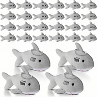 Porte-clés en peluche requin gris mignon et doux en coton PP pour sac à dos, breloque animaux marins, accessoires de sac