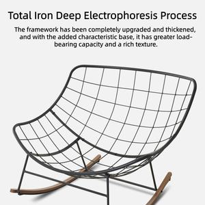 Chaise berçante de jardin et de patio pour allaitement et soins de bébé - Product Image 3