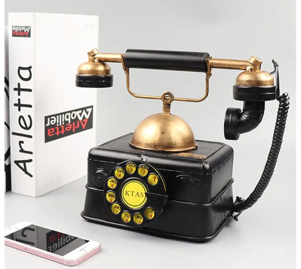 Vintage Goedkope Fancy Ijzer Oude Model Telefoons Snoer Voor Gift