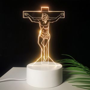 Toptan Hristiyan İsa Meryem Ana Heykeli Ürünleri Bebek Dekorasyonu İslami Hediyeler Oyuncaklar Ramazan LED Gece Lambaları Kare 3D - Product Image 4