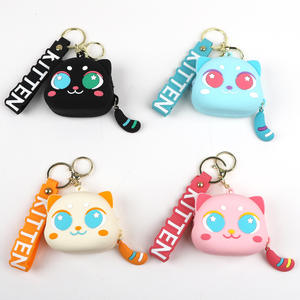 Lindo gato de ojos grandes monedero creativo bolso encanto llavero pareja colgante pequeño regalo - Product Image 1