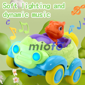 Tendance produits niveau Expert dessin animé dinosaure télécommande voiture pleine voiture éclairage musique Rc voiture jouet pour enfants - Product Image 4