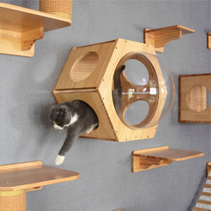 Luxus Big Wood Sisal Katze Wand Baum Scratcher <span class=keywords><strong>Box</strong></span> Spielzeug - Product Image 5