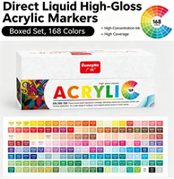 Marqueur acrylique permanent Guangna 586, imperméable et opaque, avec possibilité de superposition, marqueur aquarelle en 288 nuances pastel