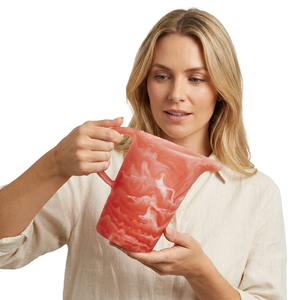 Pichet Moderne en Résine Rose Marbrée >6L, Capacité Personnalisable, Incassable, Compatible Lave-Vaisselle, Écologique, pour Vin et Bière, Idéal pour les Fêtes - Product Image 1