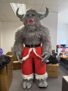 2M Màu Xám Lông Bò Quái Vật Linh Vật Bơm Hơi <span class=keywords><strong>2025</strong></span> Halloween Thiết Kế Mới Màu Xám Di Chuyển <span class=keywords><strong>Inflatable</strong></span> Quái Vật Linh Vật Trang Phục - Product Image 2