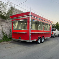 Camion de restauration avec équipement personnalisé, chariot mobile américain, barbecue, kebab, steak, hot-dog, viande grillée sur brochettes, remorque de cuisine complète