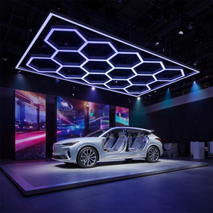 Plafonniers LED hexagonaux sans fil pour garage/esthétique automobile, indice de protection IP54, 672W, haute luminosité - Product Image 4