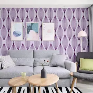 Dalgalanma ve yaprak desenleri duvar kağıdı modern basit 3D geyik derisi duvar kağıdı ev dekorasyon için